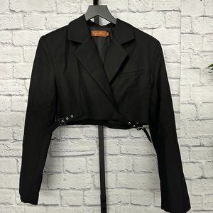 Cropped Black Blazer